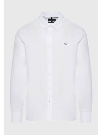 ανδρικό βαμβακερό πουκάμισο με κεντημένο logo - the