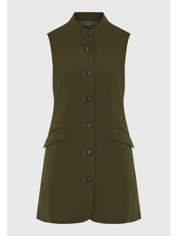 αμάνικο φόρεμα με κουμπιά