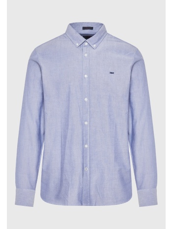 ανδρικό βαμβακερό πουκάμισο με κεντημένο logo - the