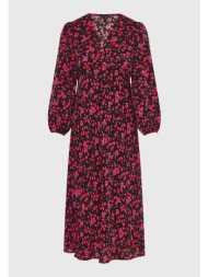 v-neck φλοράλ maxi φόρεμα