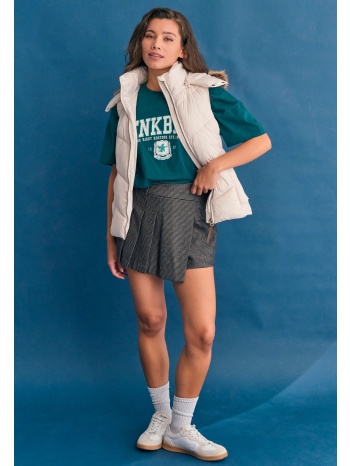 καπιτονέ αμάνικο μπουφάν με κουκούλα