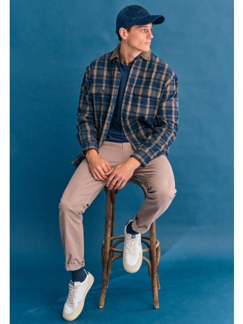 ανδρικό overshirt βαμβακερό καρό πουκάμισο