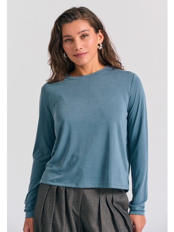 μακρυμάνικη μπλούζα με στρογγυλή λαιμόκοψη