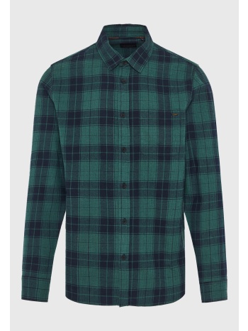 ανδρικό καρό πουκάμισο με τσέπη στο στήθος