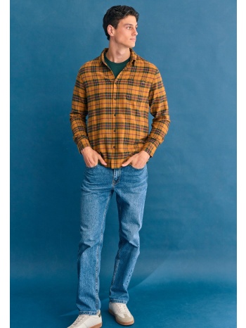 ανδρικό καρό πουκάμισο με τσέπη στο στήθος