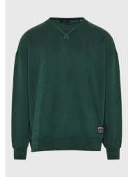 ανδρικό μονόχρωμο φούτερ με λαιμόκοψη