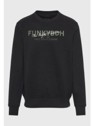 ανδρικό φούτερ λαιμόκοψη με τυπωμένο logo