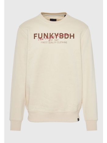 ανδρικό φούτερ λαιμόκοψη με τυπωμένο logo