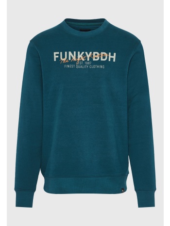 ανδρικό φούτερ λαιμόκοψη με τυπωμένο logo