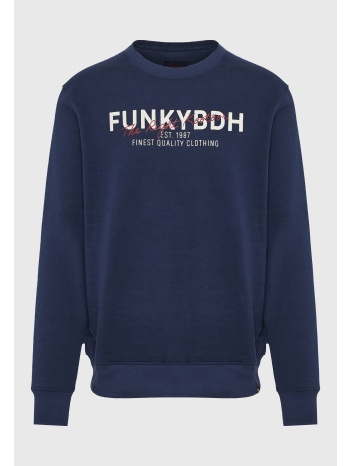 ανδρικό φούτερ λαιμόκοψη με τυπωμένο logo