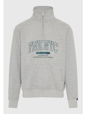 half-zip ανδρικό φούτερ με ψηλή λαιμόκοψη