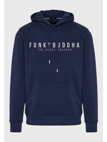 φούτερ με κουκούλα και τύπωμα στο στήθος