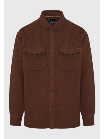 overshirt πουκάμισο με herringbone pattern