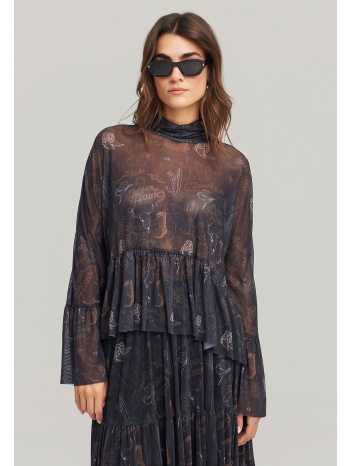 γυναικεία μπλούζα με βολάν