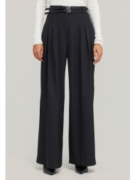 loose fit ψηλόμεση μονόχρωμη παντελόνα