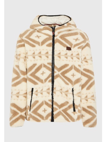 oversized fleece ζακέτα φούτερ και τσέπες με φερμουάρ