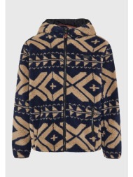 oversized fleece ζακέτα φούτερ και τσέπες με φερμουάρ