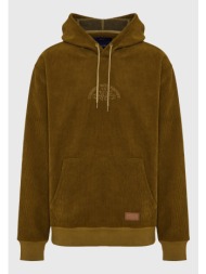 oversized ανδρικό φούτερ με κουκούλα και τύπωμα στο στήθος