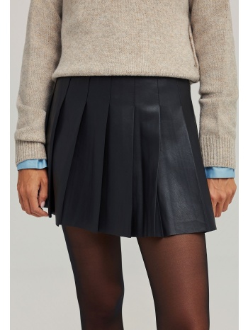 φούστα απο οικολογικό δέρμα (pu) με πιέτες