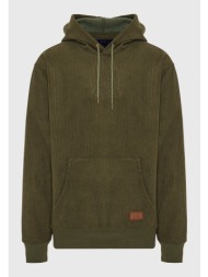 oversized ανδρικό φούτερ με κουκούλα και τύπωμα στο στήθος