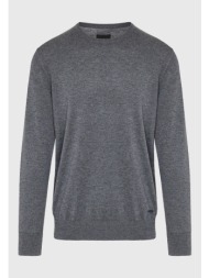 regular fit πλεκτή μπλούζα σε μελανζέ πλέξη