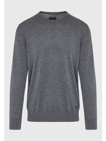 regular fit πλεκτή μπλούζα σε μελανζέ πλέξη