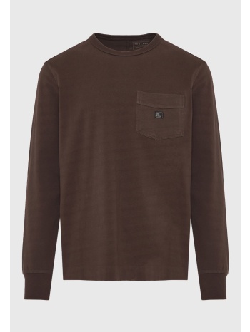 μακρυμάνικη μπλούζα με τσέπη στο στήθος