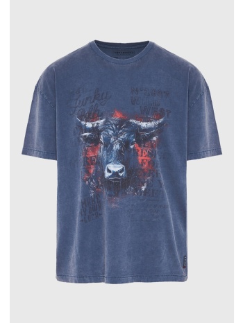 oversized t-shirt με μοντέρνο τύπωμα