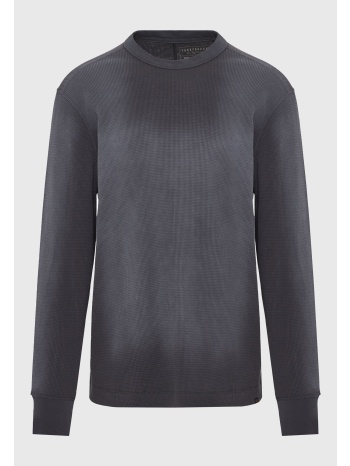 relaxed fit μονόχρωμη μακρυμάνικη μπλούζα