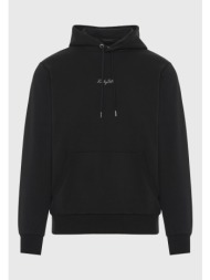 ανδρικό φούτερ με κουκούλα και κεντητό λογότυπο στο στήθος