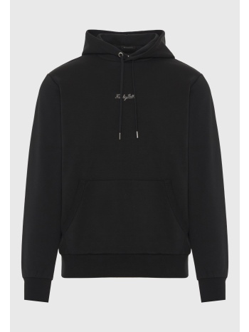 ανδρικό φούτερ με κουκούλα και κεντητό λογότυπο στο στήθος