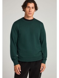 regular fit πλεκτή μπλούζα σε μελανζέ πλέξη