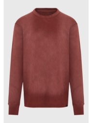 relaxed fit μονόχρωμη μακρυμάνικη μπλούζα