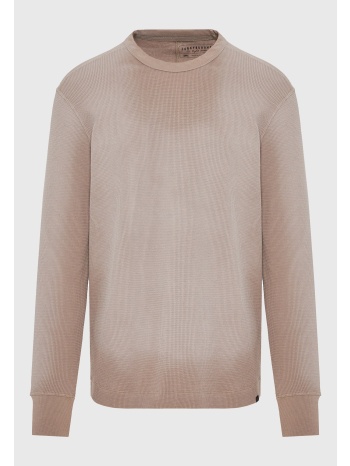 relaxed fit μονόχρωμη μακρυμάνικη μπλούζα