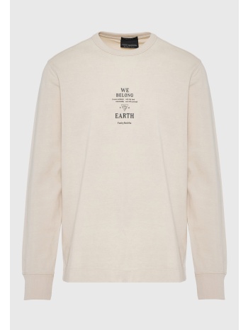 μακρυμάνικο t-shirt με τύπωμα στο στήθος