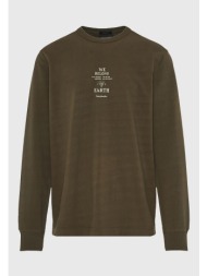 μακρυμάνικο t-shirt με τύπωμα στο στήθος