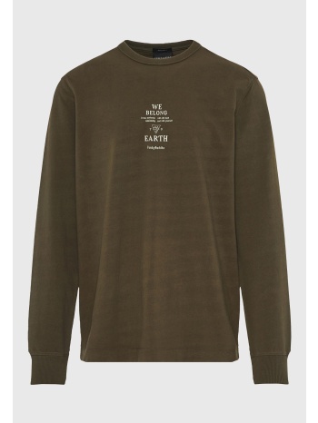 μακρυμάνικο t-shirt με τύπωμα στο στήθος