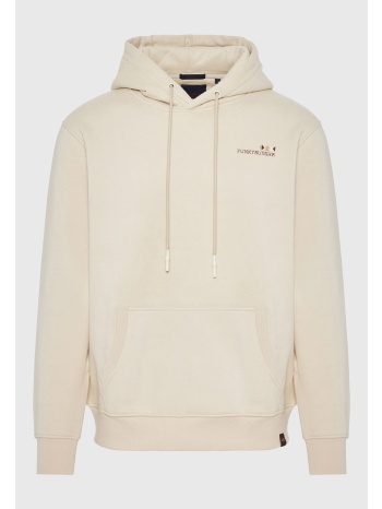 φούτερ με κουκούλα και τύπωμα στο στήθος