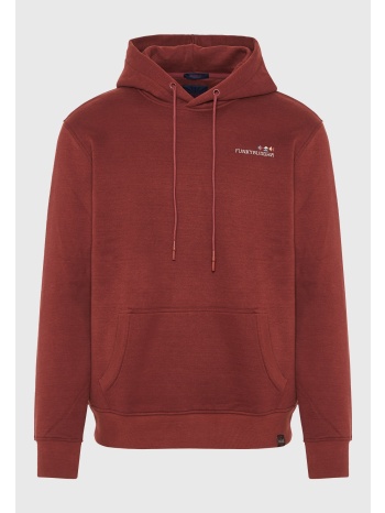 φούτερ με κουκούλα και τύπωμα στο στήθος