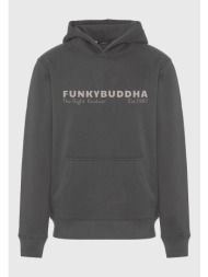 φούτερ με κουκούλα και τύπωμα στο στήθος