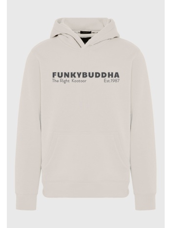 φούτερ με κουκούλα και τύπωμα στο στήθος