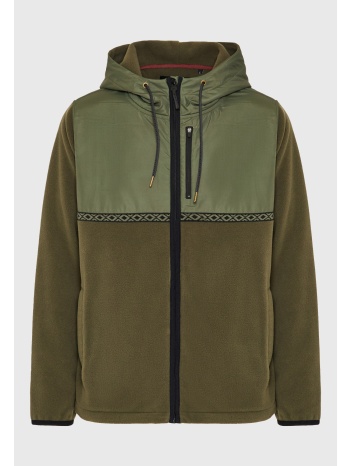 sustainable ανδρική φούτερ ζακέτα με κουκούλα