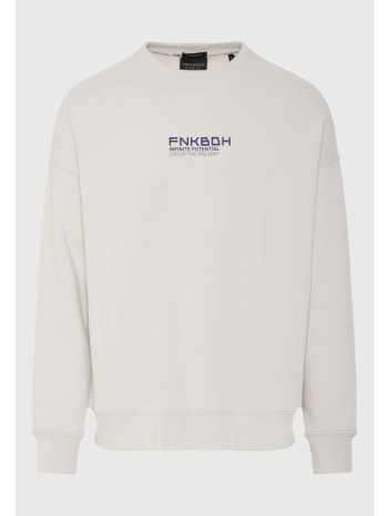 ανδρικό φούτερ με τύπωμα στο στήθος και στην πλάτη