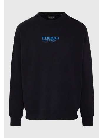 ανδρικό φούτερ με τύπωμα στο στήθος και στην πλάτη