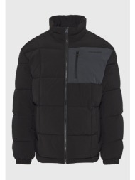 ανδρικό μονόχρωμο puffer μπουφάν