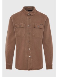 overshirt τζιν ανδρικό πουκάμισο με τσέπες στο στήθος