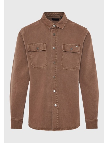overshirt τζιν ανδρικό πουκάμισο με τσέπες στο στήθος