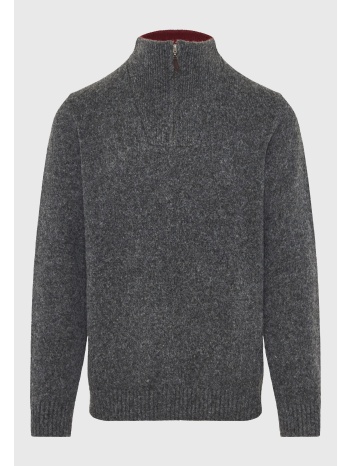 ανδρικό half-zip πλεκτό πουλόβερ