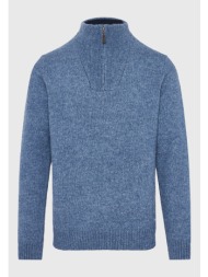 ανδρικό half-zip πλεκτό πουλόβερ