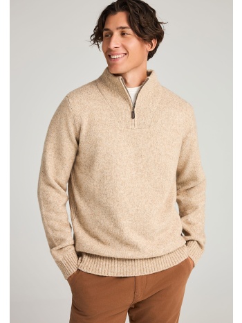 ανδρικό half-zip πλεκτό πουλόβερ